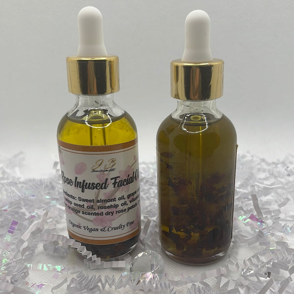 Rose infused facial oil